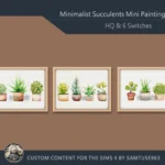 Minimalist Succulents Mini Painting Two #1 Extra H Samtuse963