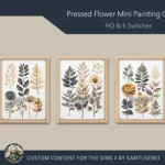 HQ Pressed Flower Mini Painting One #1 Extra G Samtuse963