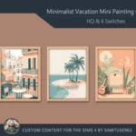 HQ Minimalist Vacation Mini Painting One #1 Extra G Samtuse963