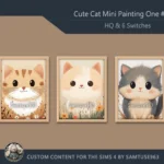 HQ Cute Cat Mini Painting One #1 Extra G Samtuse963