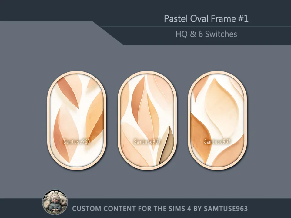 HQ Pastel Oval Frame #1 Samtuse963