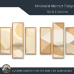 HQ Minimalist Abstract Triptych #1 Sellable Extra B Samtuse963