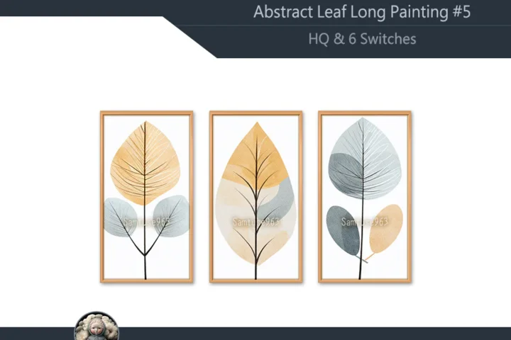 HQ Abstract Leaf Long Painting #5 Sellable Extra D Samtuse963