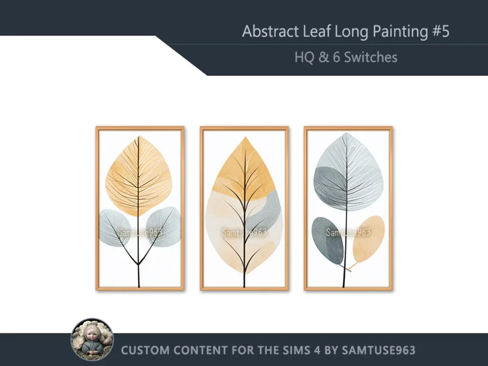 HQ Abstract Leaf Long Painting #5 Sellable Extra D Samtuse963