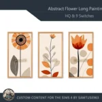 HQ Abstract Flower Long Painting #4 Sellable Extra D Samtuse963