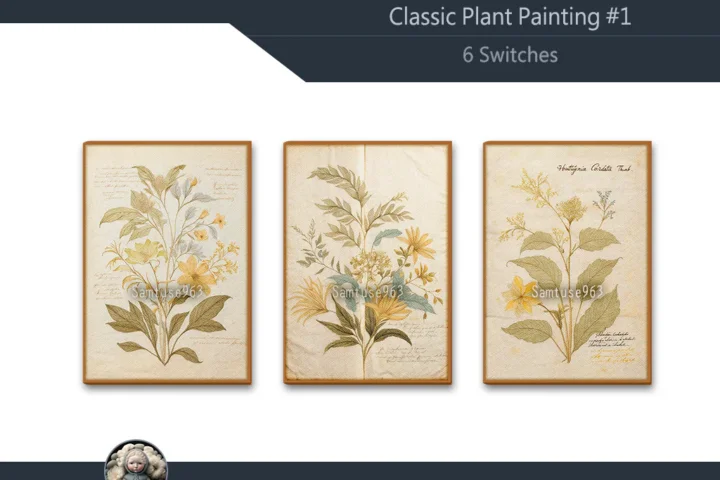 Classic Plant Painting #1 Sellable Extra A Samtuse963
