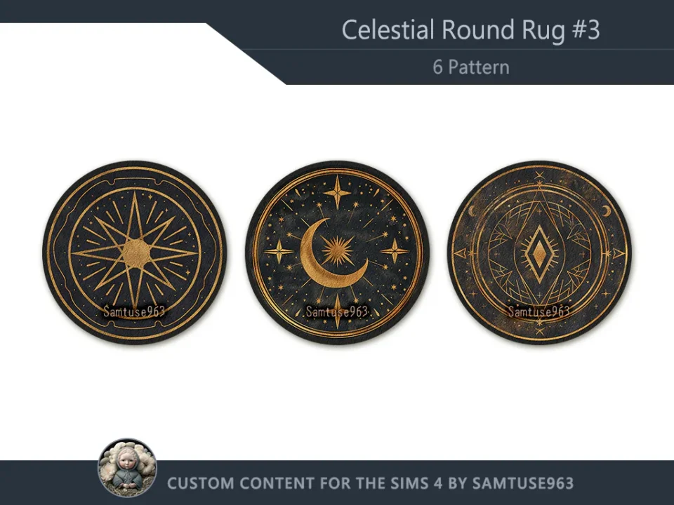 Celestial Round Dance Rug #3 Samtuse963
