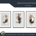 Abstract Achromatic Painting #5 Sellable Extra A Samtuse963