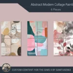 HQ Abstract Modern Collage Painting #1 Sellable Samtuse963