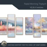 HQ Pastel Morning Triptych #1 Sellable Extra B Samtuse963