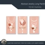 HQ Abstract Jewelry Long Painting #1 Sellable Extra D Samtuse963