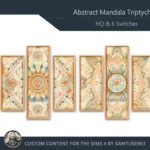 HQ Abstract Mandala Triptych #1 Sellable Extra B Samtuse963