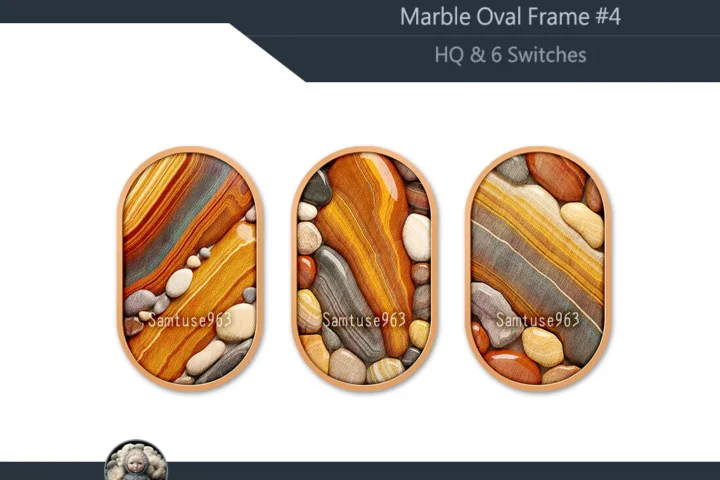 HQ Marble Oval Frame #4 Samtuse963