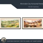 HQ Minimalist City Horizontal Painting #1 Samtuse963