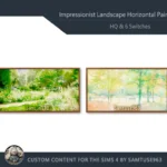 HQ Impressionist Landscape Horizontal Painting #1 Samtuse963