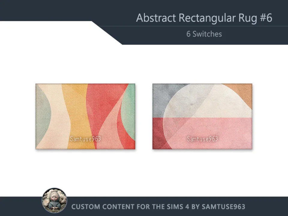 Abstract Rectangular Dance Rug #6 Samtuse963