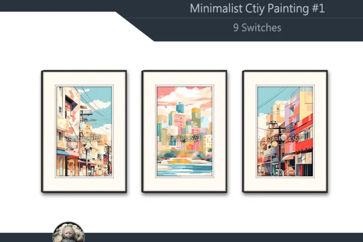 Minimalist City Painting #1 Sellable Extra A Samtuse963