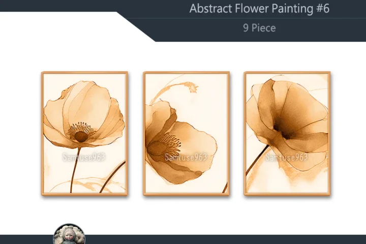 Abstract Flower Painting #6 Sellable Extra A Samtuse963