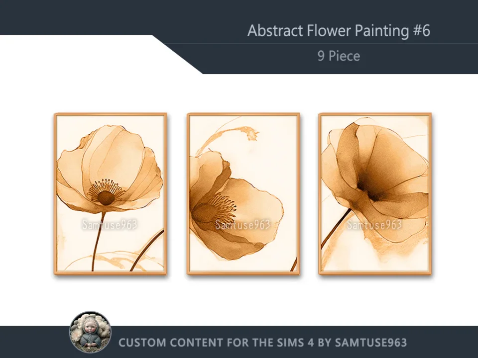 Abstract Flower Painting #6 Sellable Extra A Samtuse963
