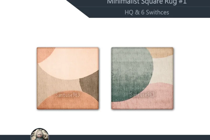 HQ Minimalist Square Dance Rug #1 Samtuse963