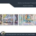 HQ Bistro Landscape Triptych #1 Extra E Samtuse963