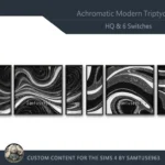 HQ Achromatic Modern Triptych #1 Sellable Extra E Samtuse963