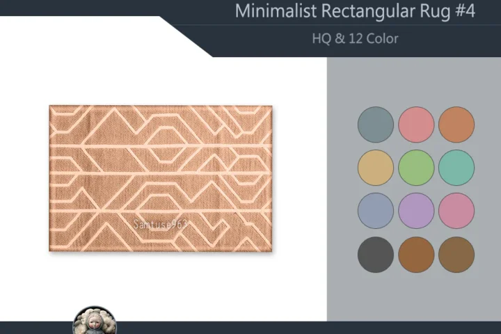 HQ Minimalist Rectangular Dance Rug #4 Samtuse963