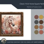 HQ Classic Vivid Horse Square Painting #6 Samtuse963