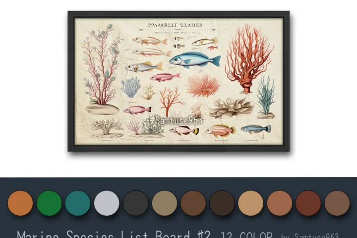 Marine Species List Board #2 Samtuse963