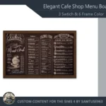 Elegant Cafe Shop Menu Board #5 Samtuse963