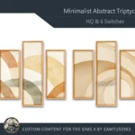 HQ Minimalist Abstract Triptych #1 Sellable Extra B Samtuse963