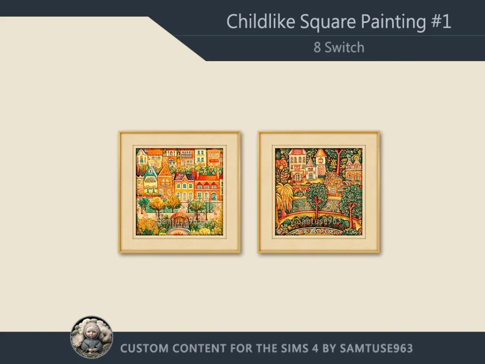 Childlike Square Painting #1 Sellable Extra C Samtuse963