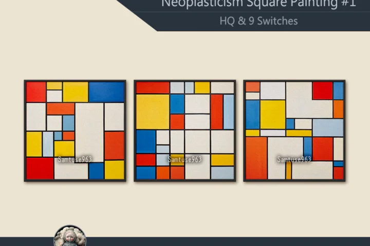 HQ Neoplasticism Square Painting #1 Sellable Extra C Samtuse963