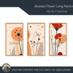 HQ Abstract Flower Long Painting #4 Sellable Extra D Samtuse963