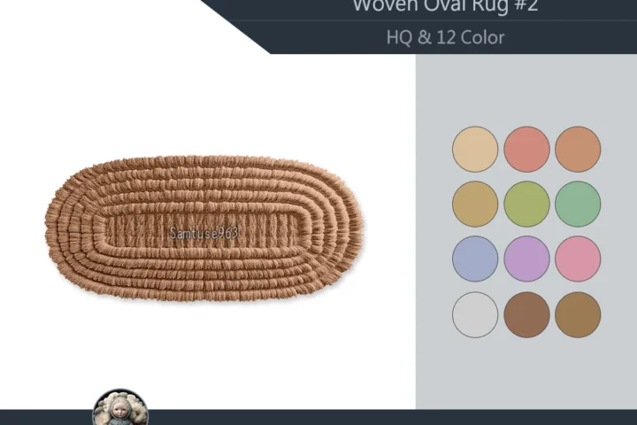 HQ Woven Oval Dance Rug #2 Samtuse963