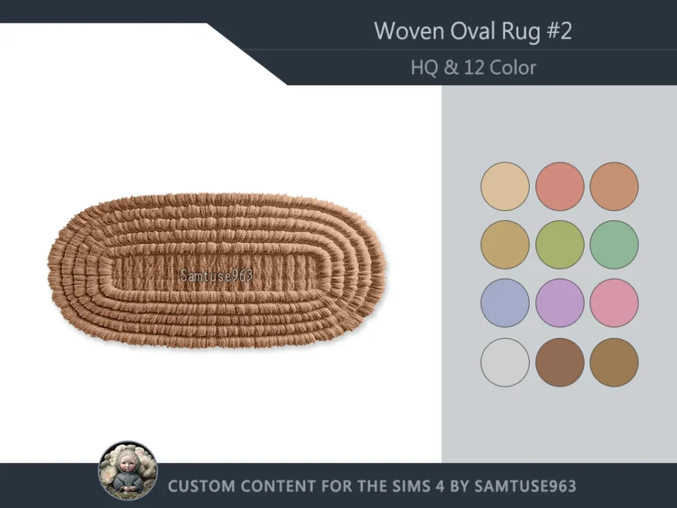 HQ Woven Oval Dance Rug #2 Samtuse963