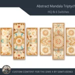 HQ Abstract Mandala Triptych #1 Sellable Extra B Samtuse963