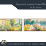 HQ Impressionist Landscape Horizontal Painting #1 Samtuse963