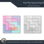 HQ Kids Play Square Dance Rug #2 Samtuse963