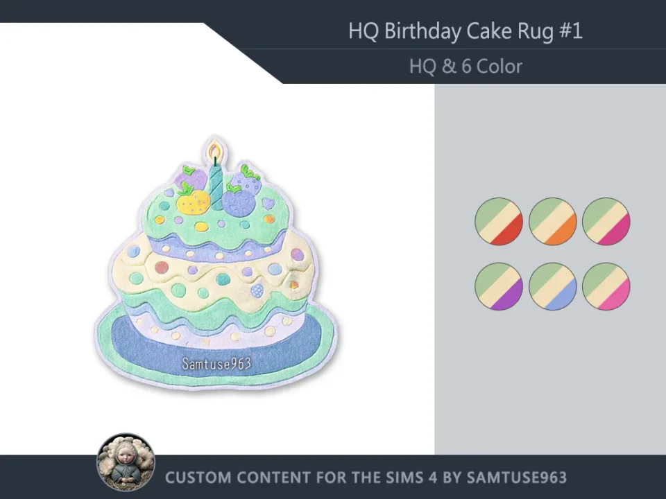 HQ Birthday Cake Dance Rug #1 Samtuse963