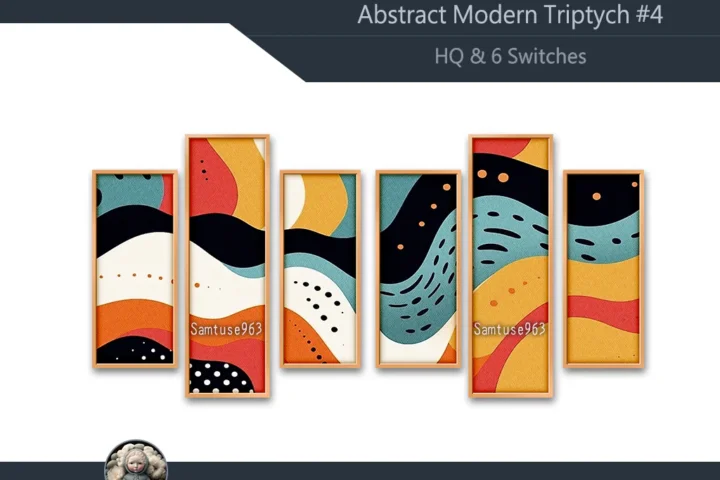 HQ Abstract Modern Triptych #4 Sellable Extra B Samtuse963