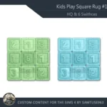 HQ Kids Play Square Dance Rug #1 Samtuse963