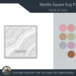 HQ Marble Square Dance Rug #1 Samtuse963