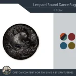 Leopard Round Dance Rug #13 Samtuse963