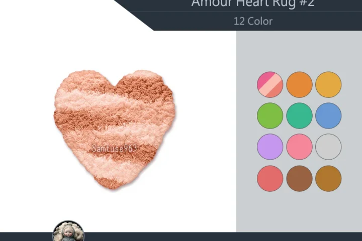 Amour Heart Dance Rug #2 Samtuse963