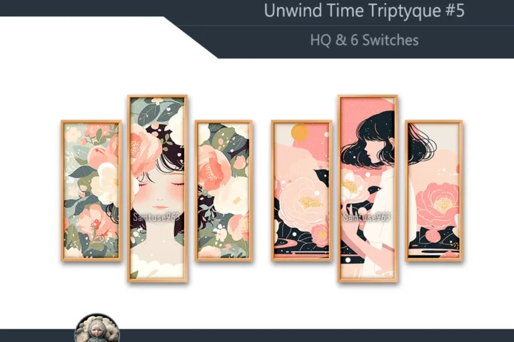HQ Unwind Time Triptych #5 Sellable Extra B Samtuse963