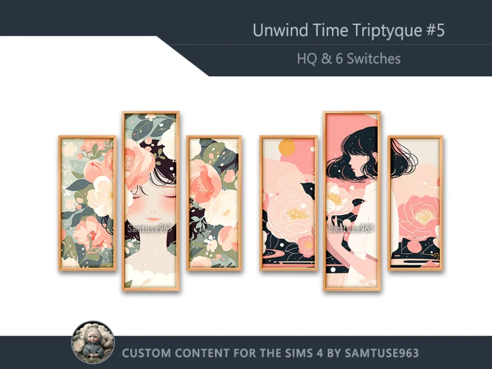 HQ Unwind Time Triptych #5 Sellable Extra B Samtuse963