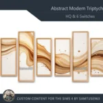HQ Abstract Modern Triptych #3 Sellable Extra B Samtuse963