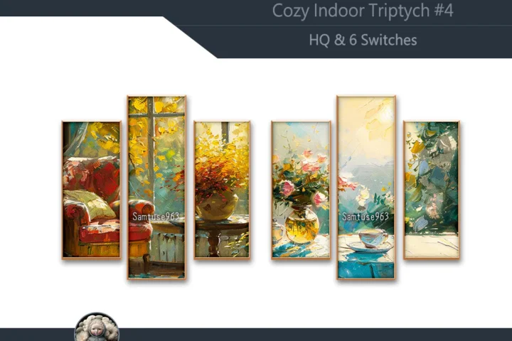 HQ Cozy Indoor Triptych #4 Sellable Extra B Samtuse963