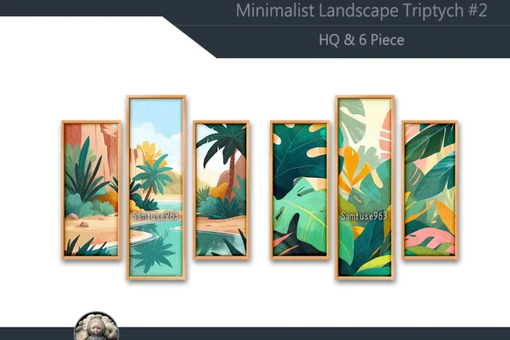 HQ Minimalist Landscape Triptych #2 Sellable Extra B Samtuse963